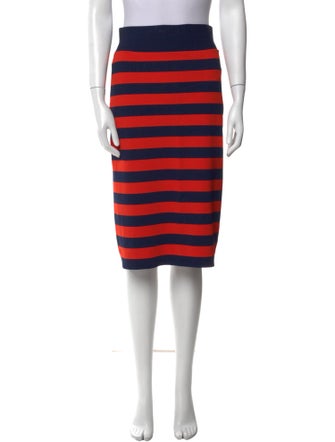 Veronica Beard Striped Knee-Length Skirt