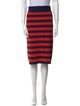Veronica Beard Striped Knee-Length Skirt