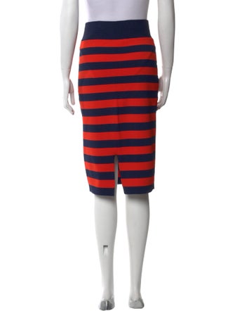 Veronica Beard Striped Knee-Length Skirt