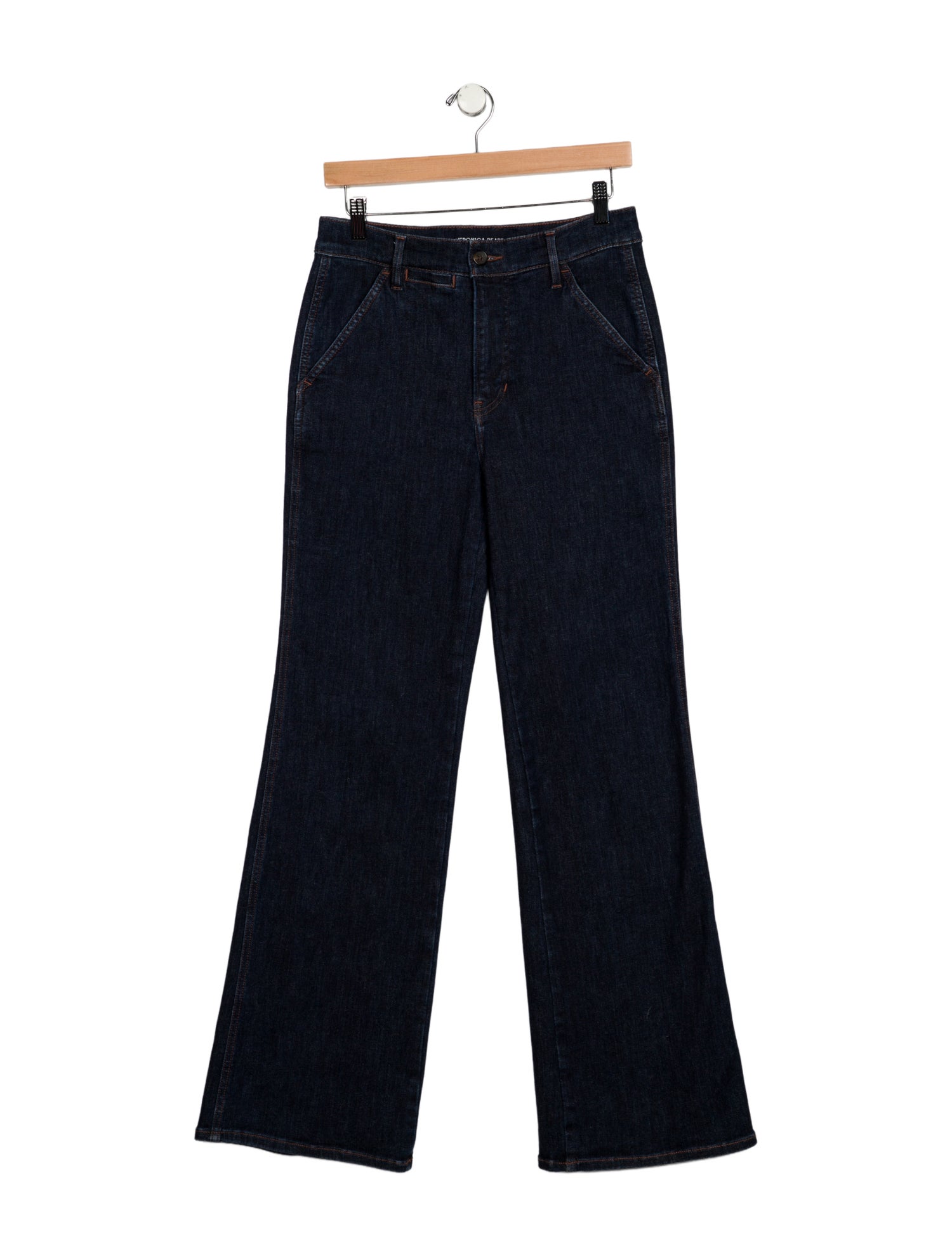 Veronica Beard Mid-Rise Wide Leg Jeans