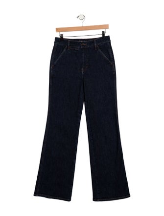 Veronica Beard Mid-Rise Wide Leg Jeans