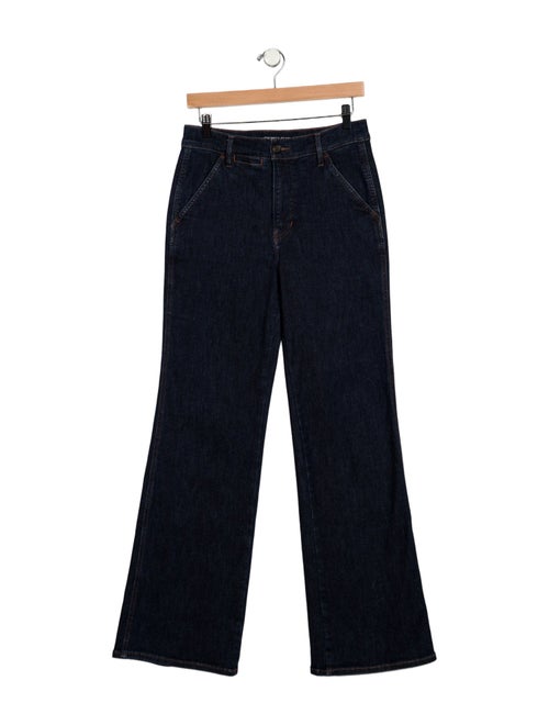 Veronica Beard Mid-Rise Wide Leg Jeans