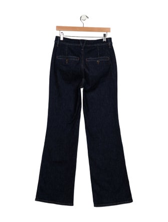 Veronica Beard Mid-Rise Wide Leg Jeans