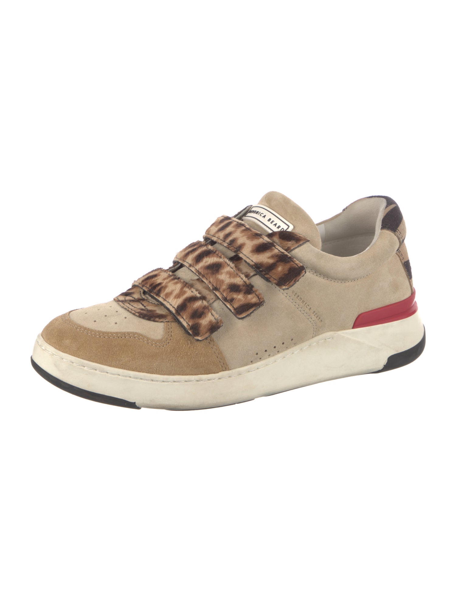 Veronica Beard Suede Animal Print Sneakers