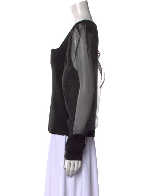 Veronica Beard Merino Wool Square Neckline Top