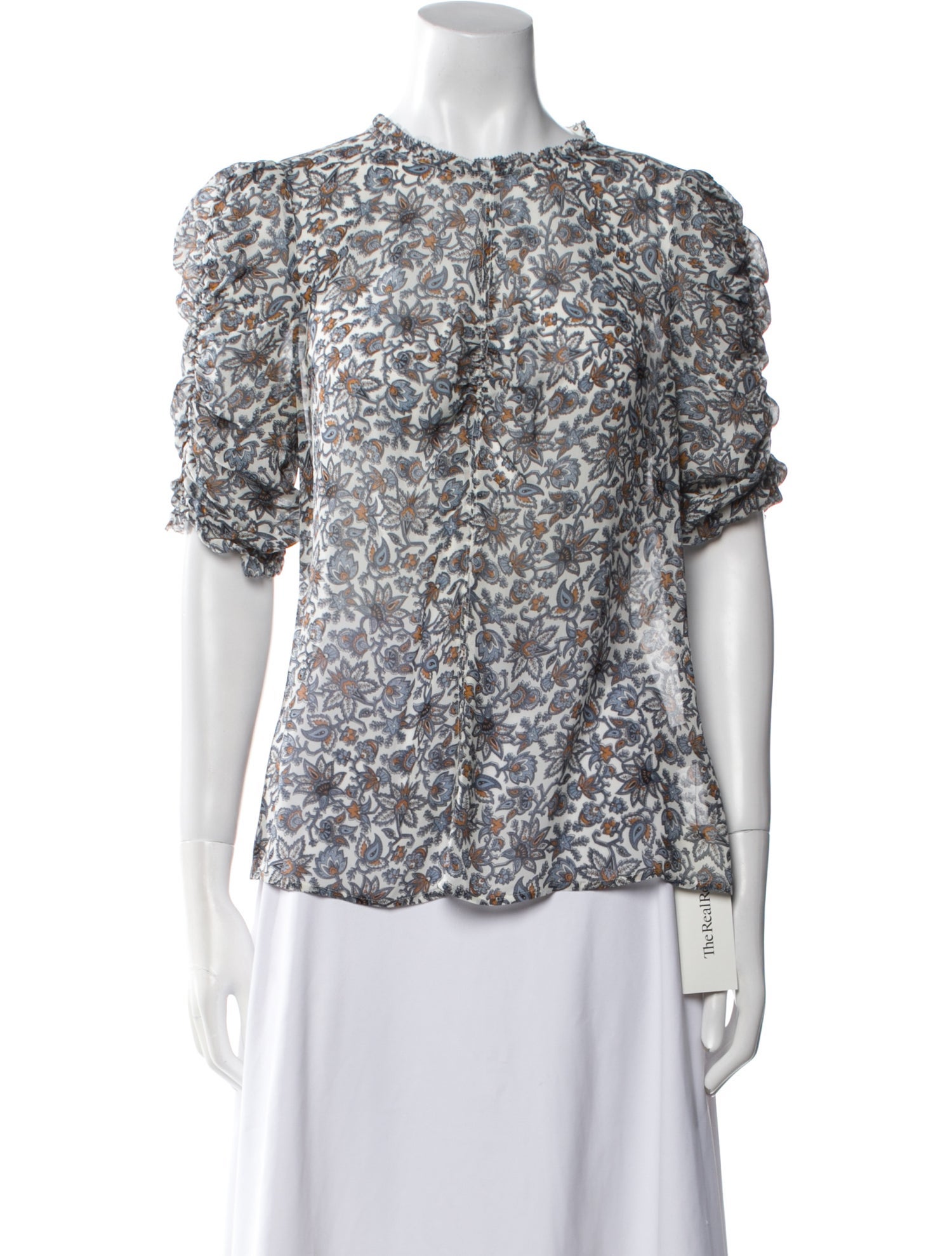 Veronica Beard Silk Floral Print Blouse