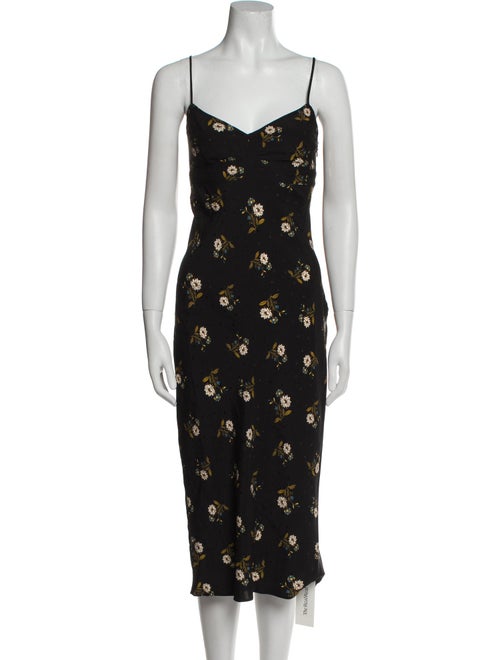 Veronica Beard Floral Print Midi Length Dress