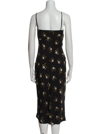 Veronica Beard Floral Print Midi Length Dress