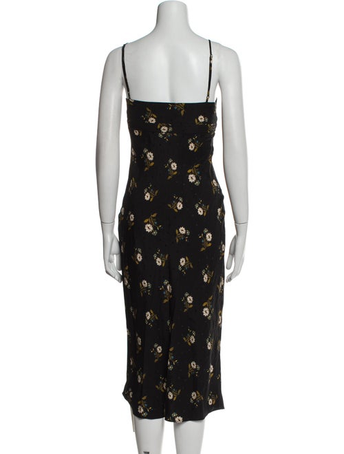 Veronica Beard Floral Print Midi Length Dress