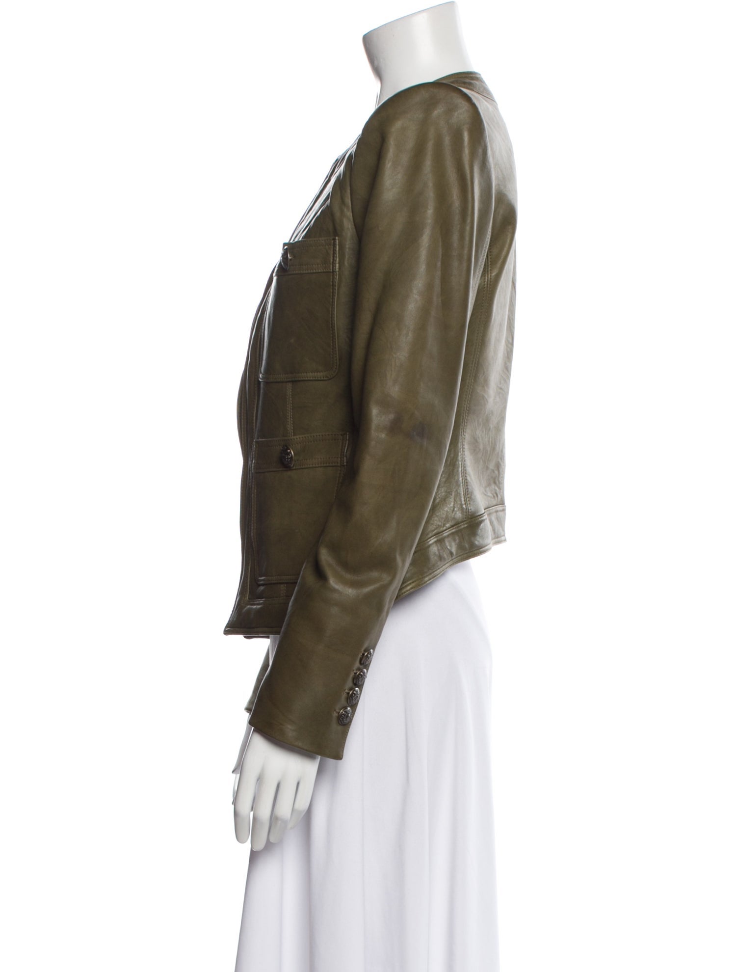 Veronica Beard Leather Utility Jacket