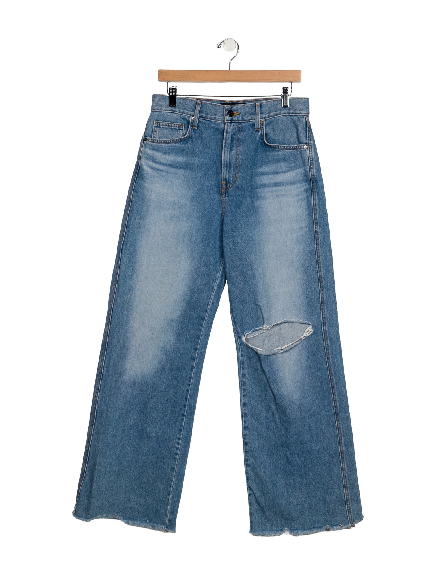 Veronica Beard High-Rise Wide Leg Jeans