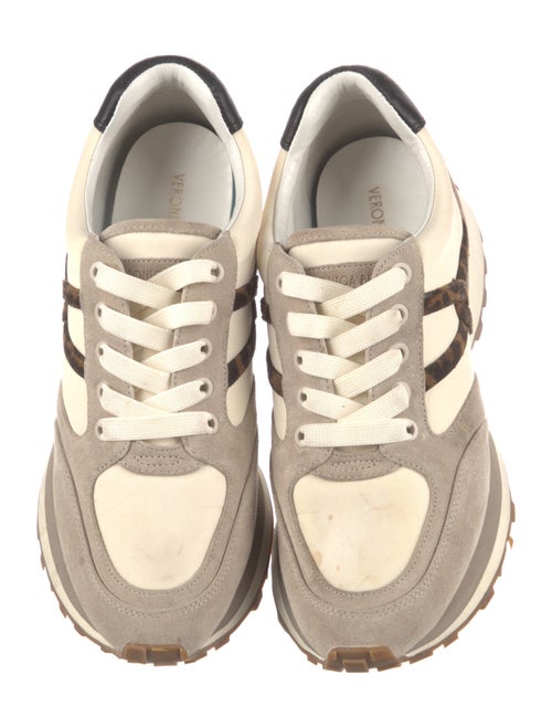 Veronica Beard Suede Animal Print Sneakers