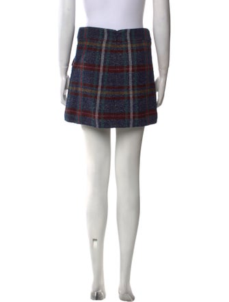 Veronica Beard Plaid Print Mini Skirt