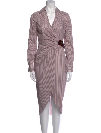 Veronica Beard Striped Midi Length Dress