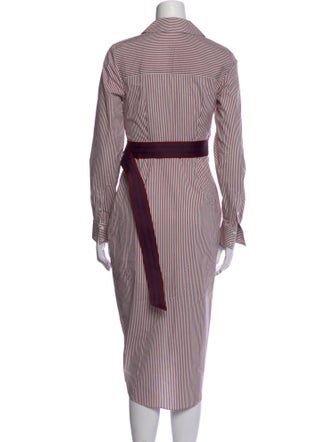 Veronica Beard Striped Midi Length Dress