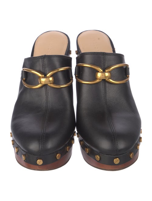 Veronica Beard Leather Colorblock Pattern Mules