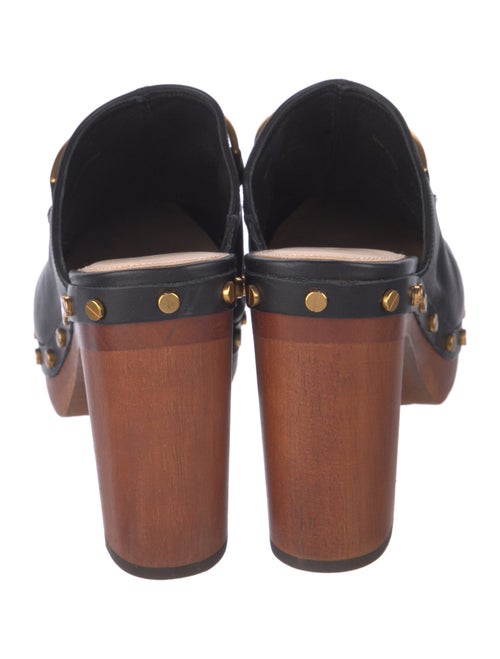 Veronica Beard Leather Colorblock Pattern Mules