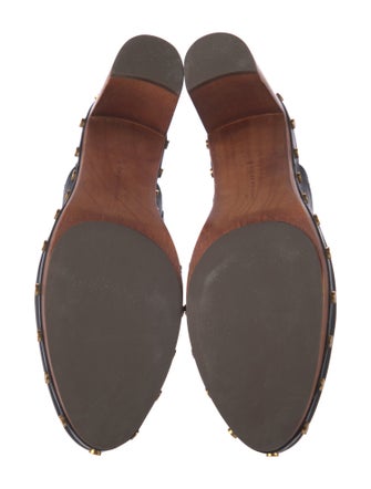 Veronica Beard Leather Colorblock Pattern Mules
