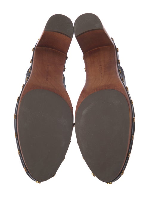 Veronica Beard Leather Colorblock Pattern Mules