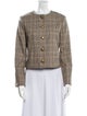 Veronica Beard Wool Plaid Print Evening Jacket