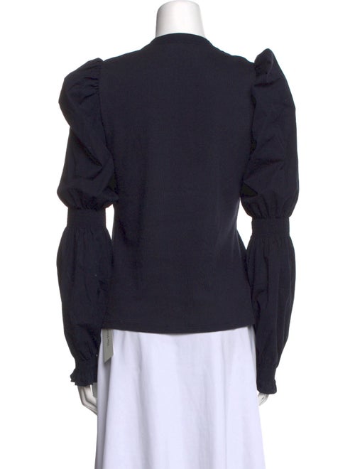 Veronica Beard V-Neck Long Sleeve Blouse