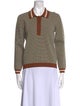 Veronica Beard Striped Long Sleeve Polo