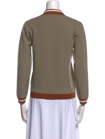 Veronica Beard Striped Long Sleeve Polo