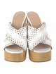 Veronica Beard Leather Lasercut Accents Slides