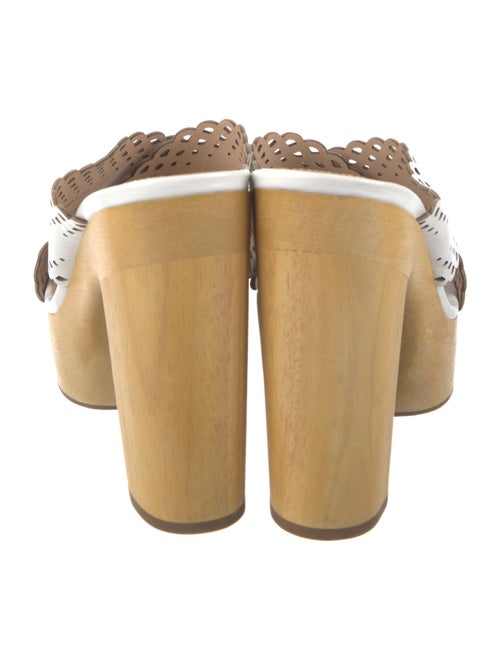 Veronica Beard Leather Lasercut Accents Slides