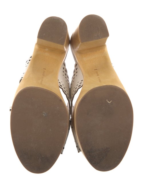 Veronica Beard Leather Lasercut Accents Slides