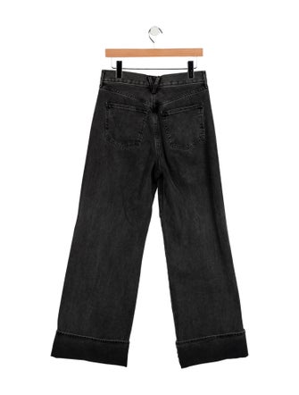 Veronica Beard High-Rise Wide Leg Jeans