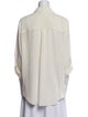 Veronica Beard Silk Three-Quarter Sleeve Button-Up Top