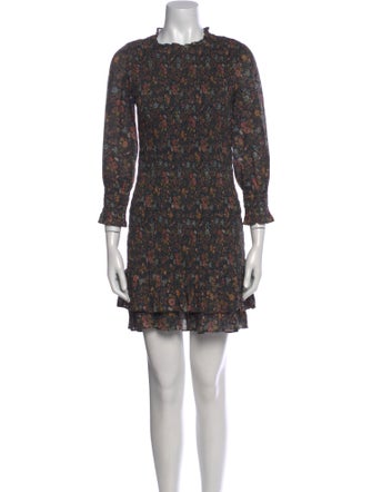 Veronica Beard Floral Print Mini Dress