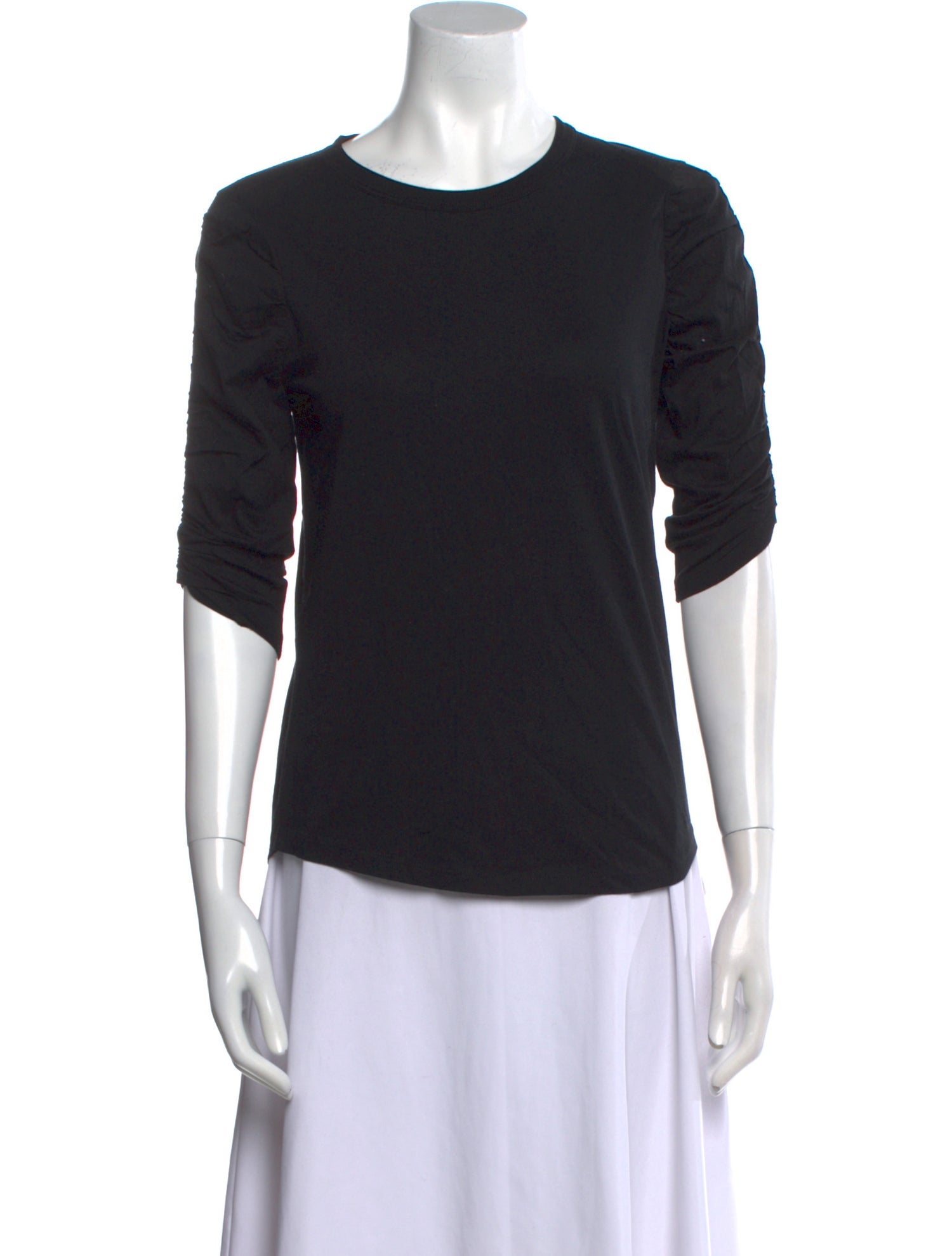 Veronica Beard Crew Neck Three-Quarter Sleeve T-Shirt