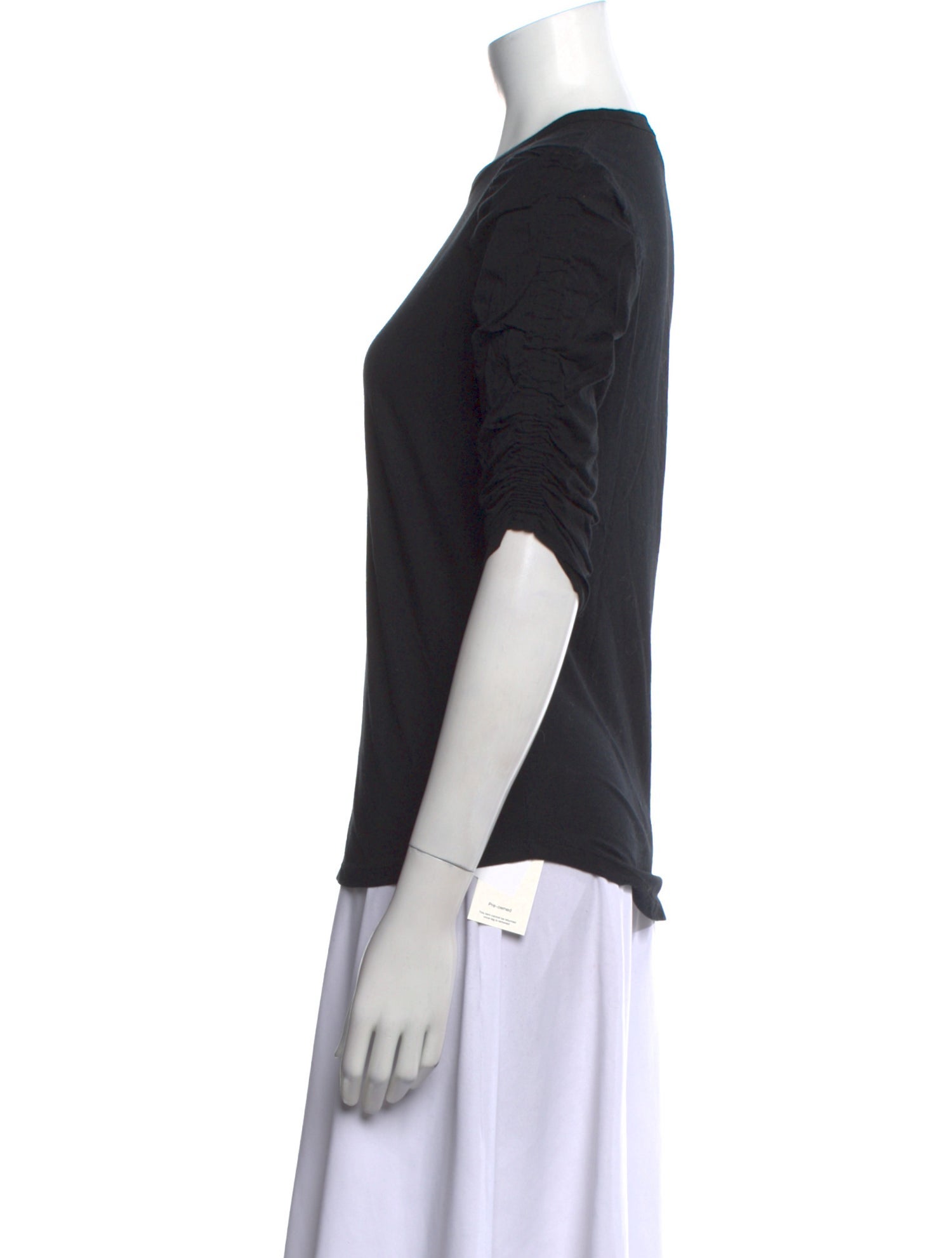 Veronica Beard Crew Neck Three-Quarter Sleeve T-Shirt