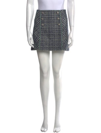 Veronica Beard Plaid Print Mini Skirt