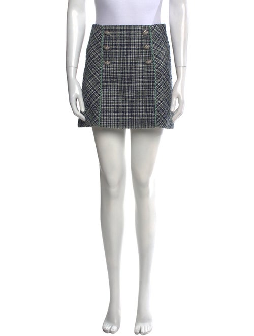 Veronica Beard Plaid Print Mini Skirt
