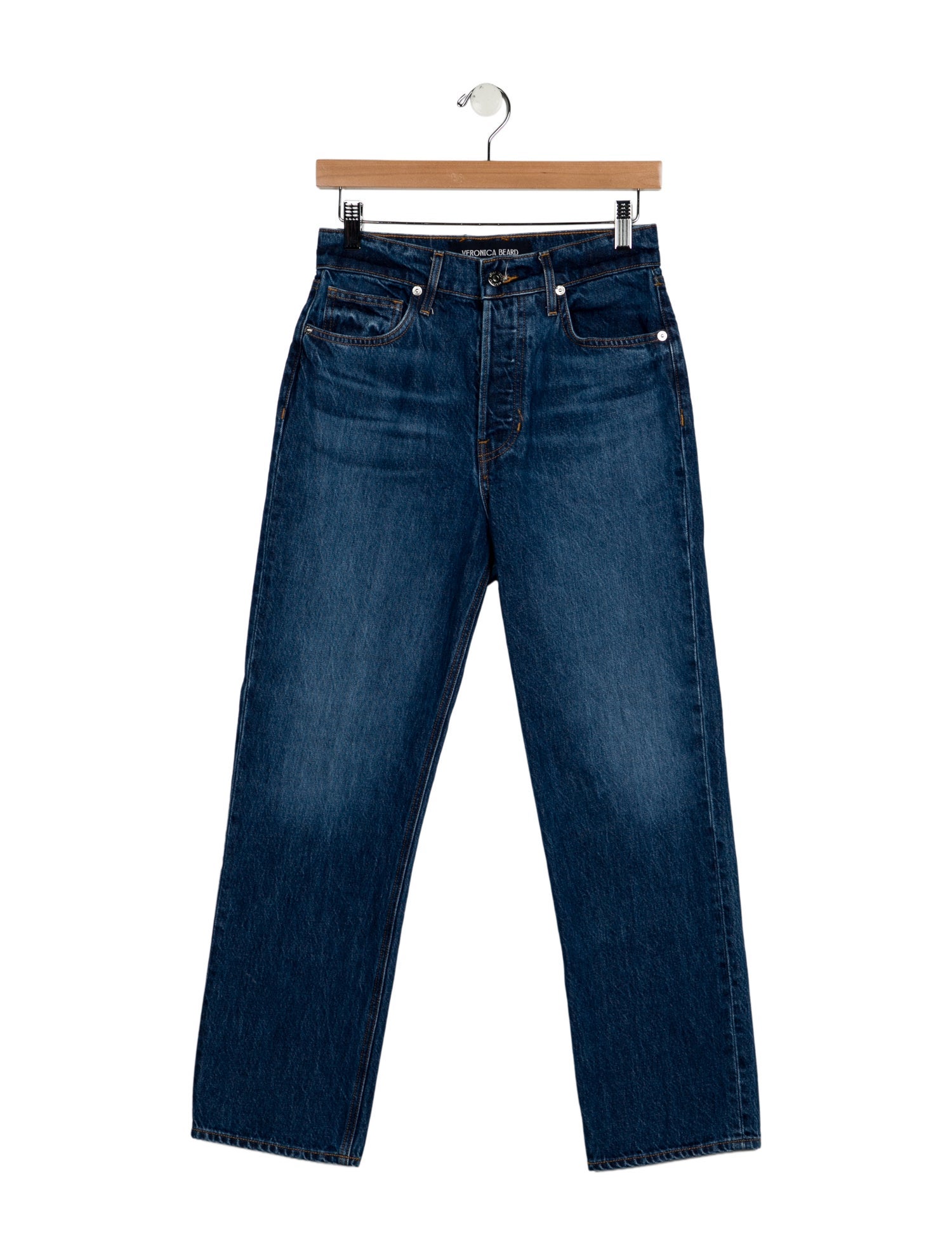 Veronica Beard High-Rise Straight Leg Jeans