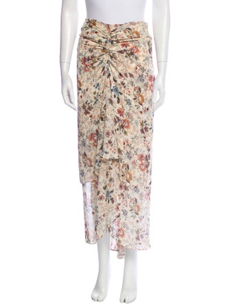 Veronica Beard Floral Print Long Skirt
