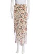 Veronica Beard Floral Print Long Skirt