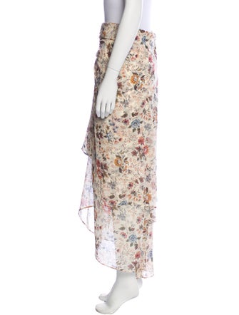 Veronica Beard Floral Print Long Skirt