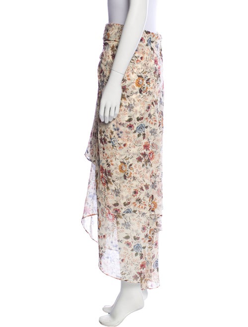 Veronica Beard Floral Print Long Skirt
