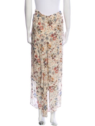 Veronica Beard Floral Print Long Skirt