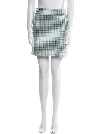 Veronica Beard Houndstooth Print Mini Skirt