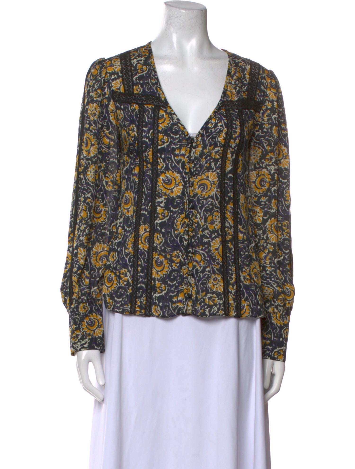 Veronica Beard Silk Printed Blouse