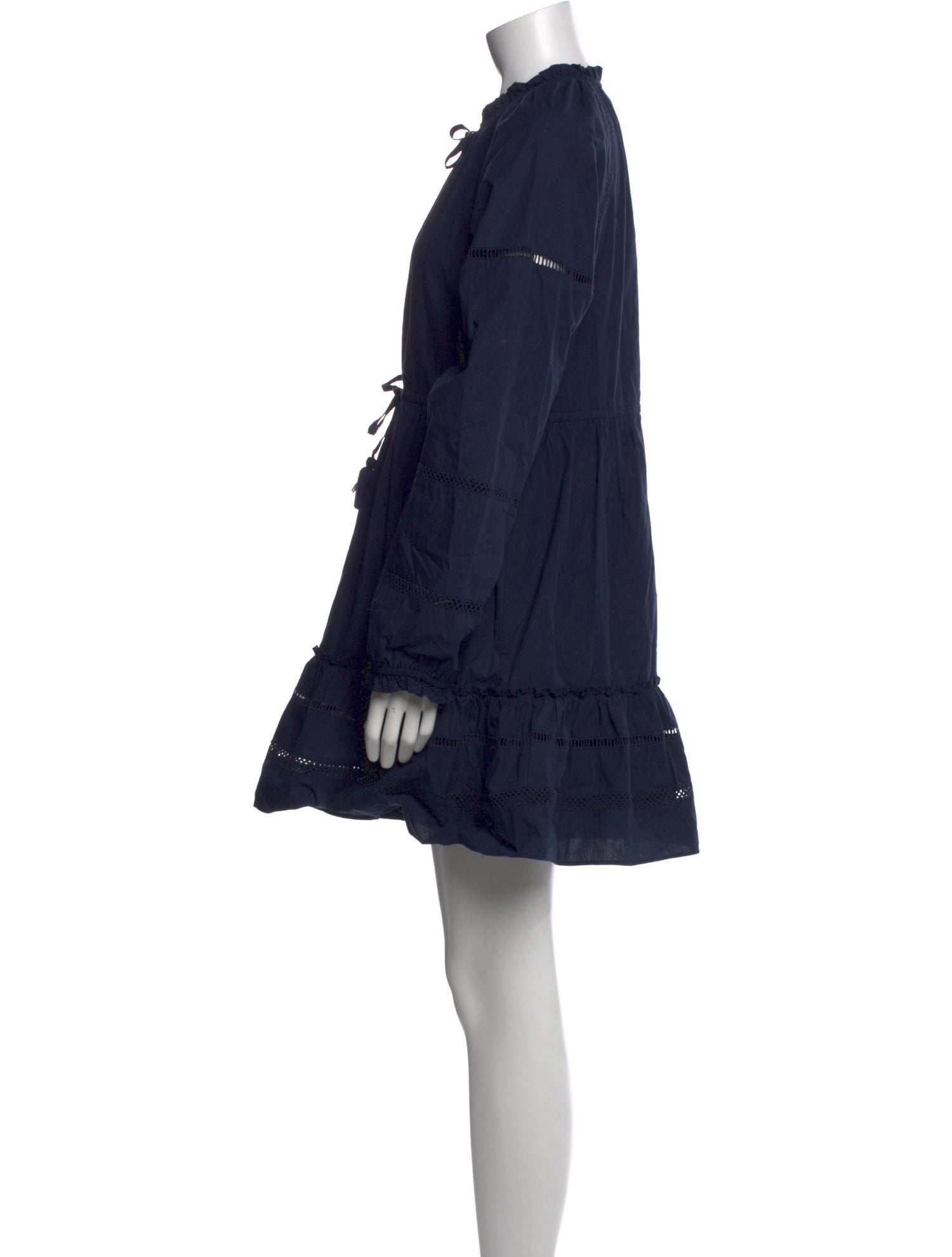 Veronica Beard Tie Neck Mini Dress