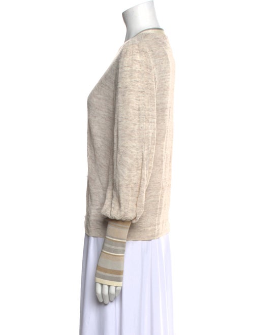 Veronica Beard Linen V-Neck Sweater