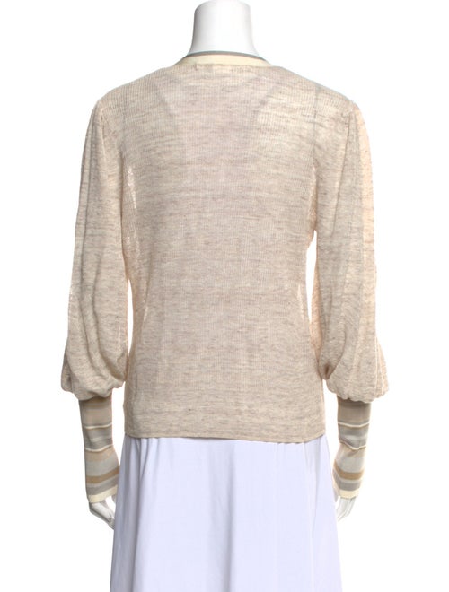 Veronica Beard Linen V-Neck Sweater