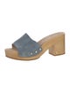 Veronica Beard Suede Colorblock Pattern Slides