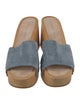 Veronica Beard Suede Colorblock Pattern Slides